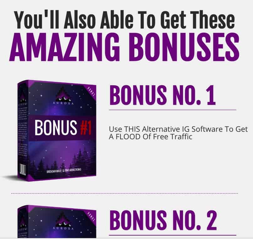 Aurora Software Bonuses