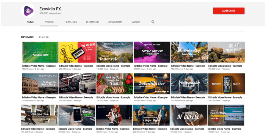 Exovidio FX Youtube Thumbnail Banners