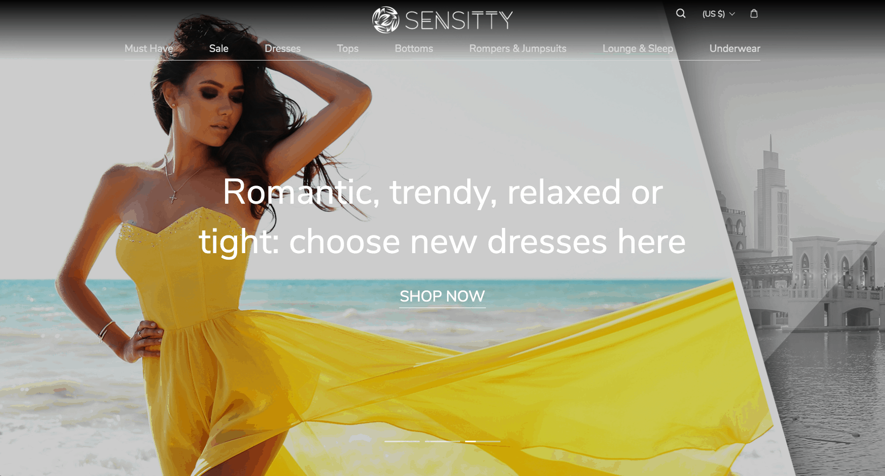 Sensitty.com homepage