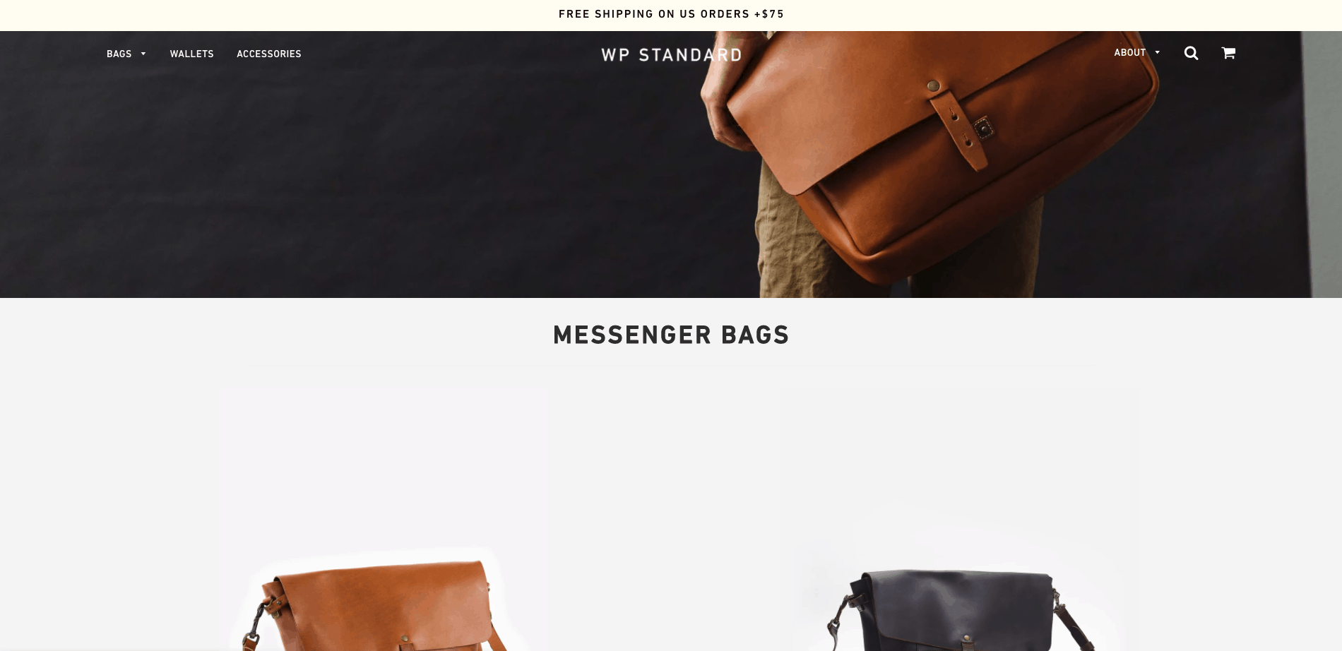 WP Standard Shopify Collection page example