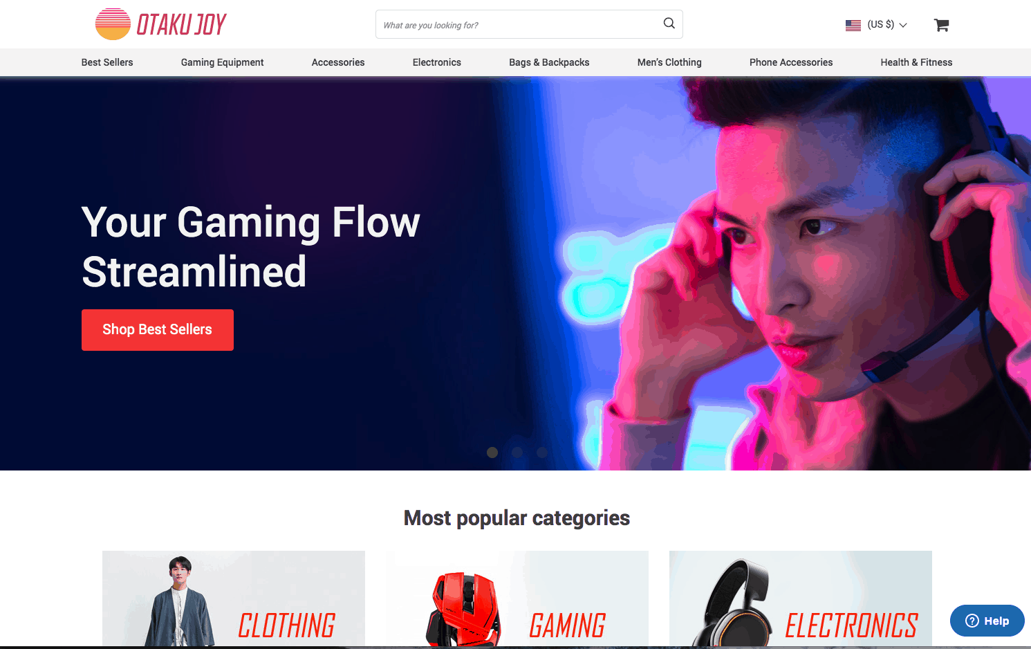 Otaku Joy AliDropship Example Premium Ecommerce Store