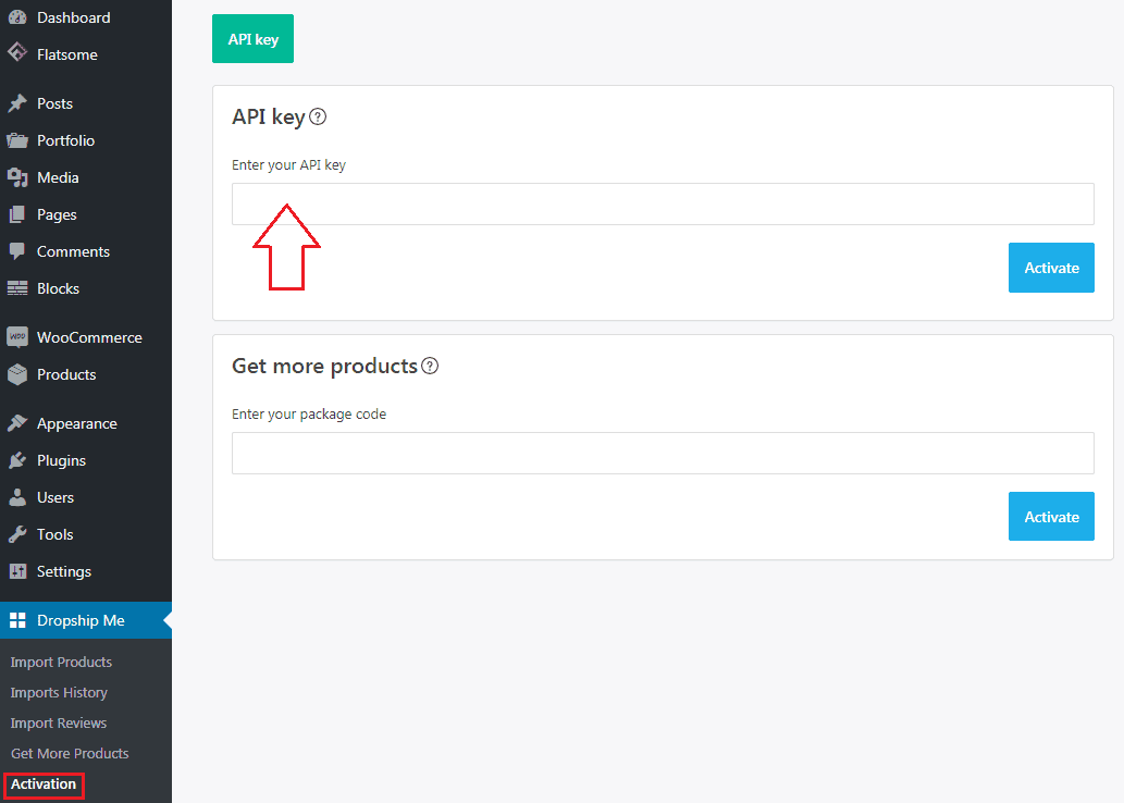 API Key Activation